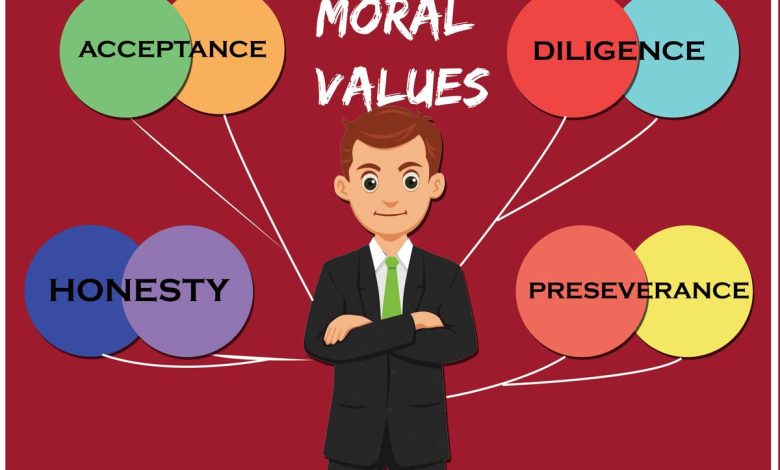 paragraph on moral values
