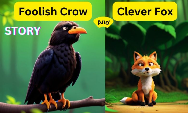 a foolish crow and a clever fox story